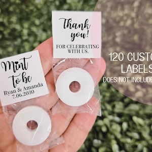 120 Printed Custom Personalized Sticker Labels, Mint Party Favor sticker, Engage Mint Wedding, Bridal,  Engagement, Save The Date