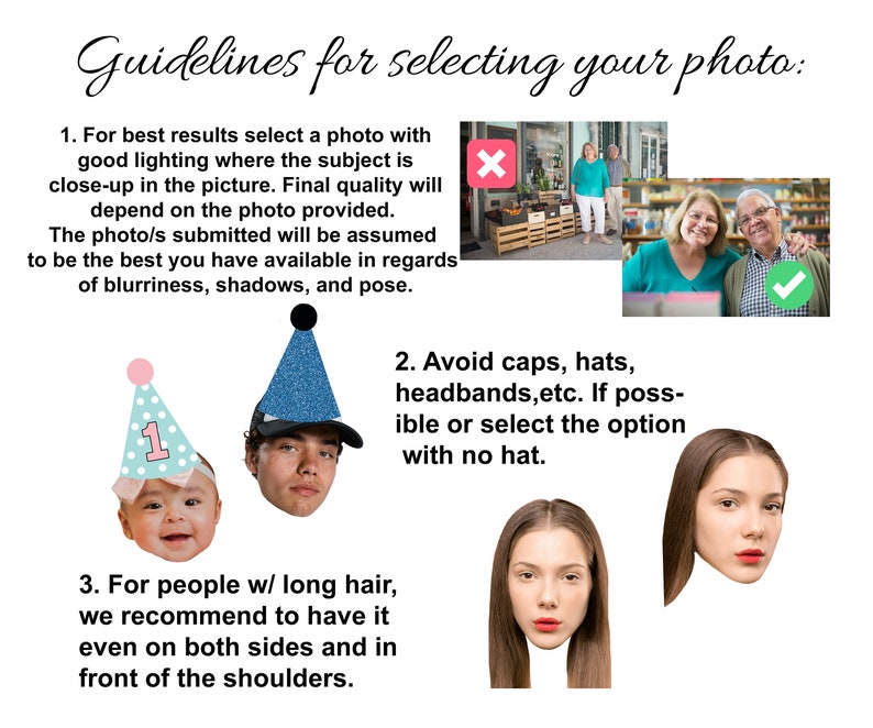 Printable Photo Face Cupcake Toppers Digital File DIY Etsy