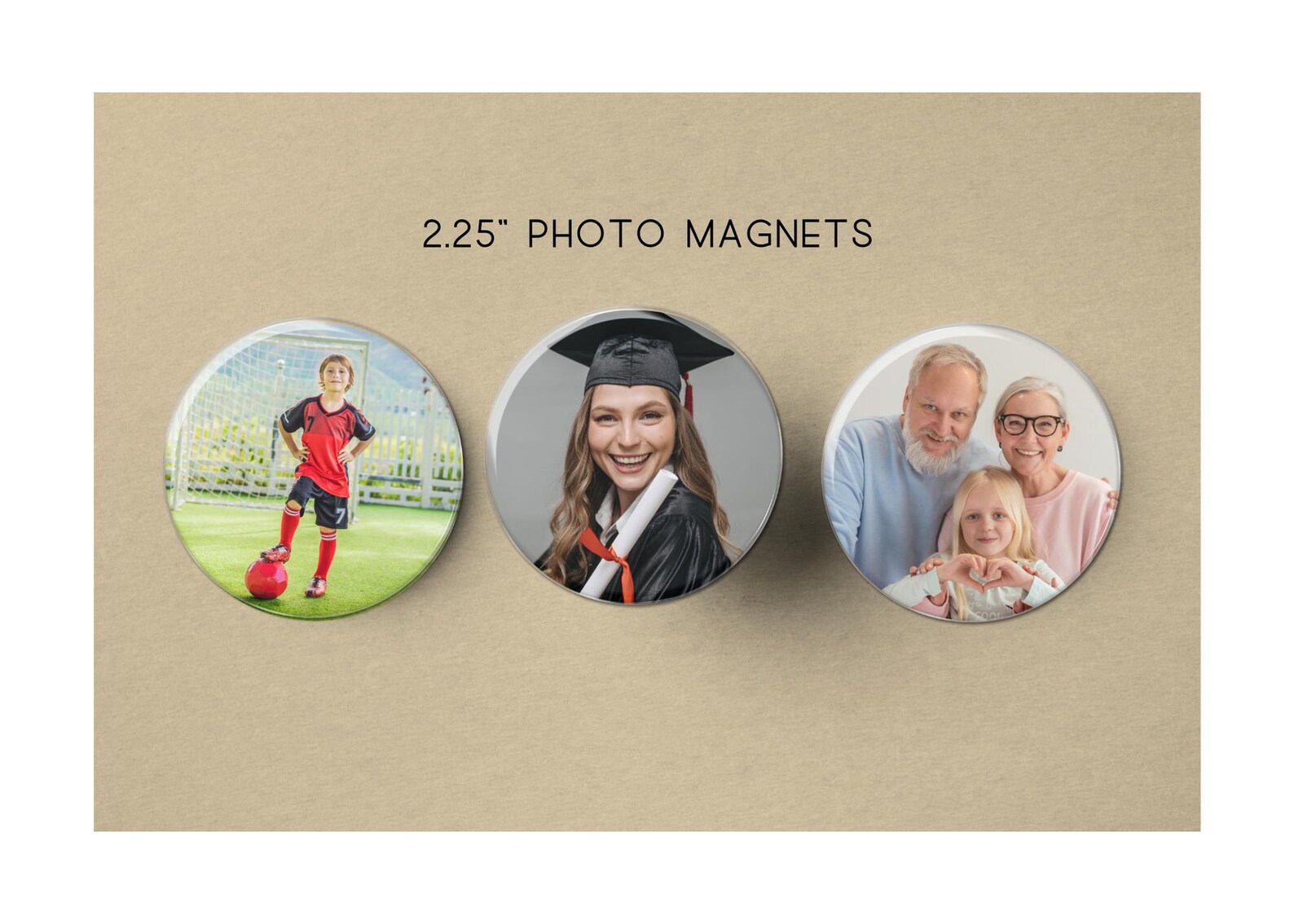 Custom Fridge Photo Magnets | Personalized Gift | 6 Custom Circle Photo ...
