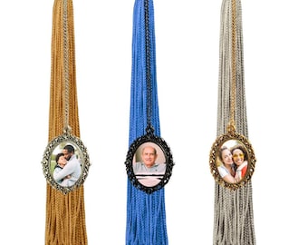 Custom Tassel Photo Charm for Graduation Cap, Memorial Photo Charm,  Graduation Gift, Decoration for Grad cap. Special gift for grad