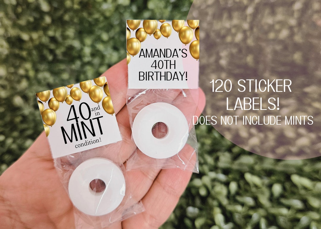 120 Printed Custom Personalized Sticker Labels, Birthday Party Favors ...