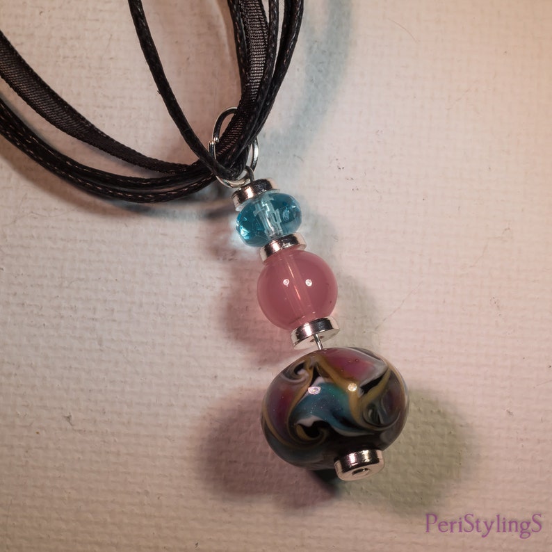 Lampwork necklace and earring set-G110