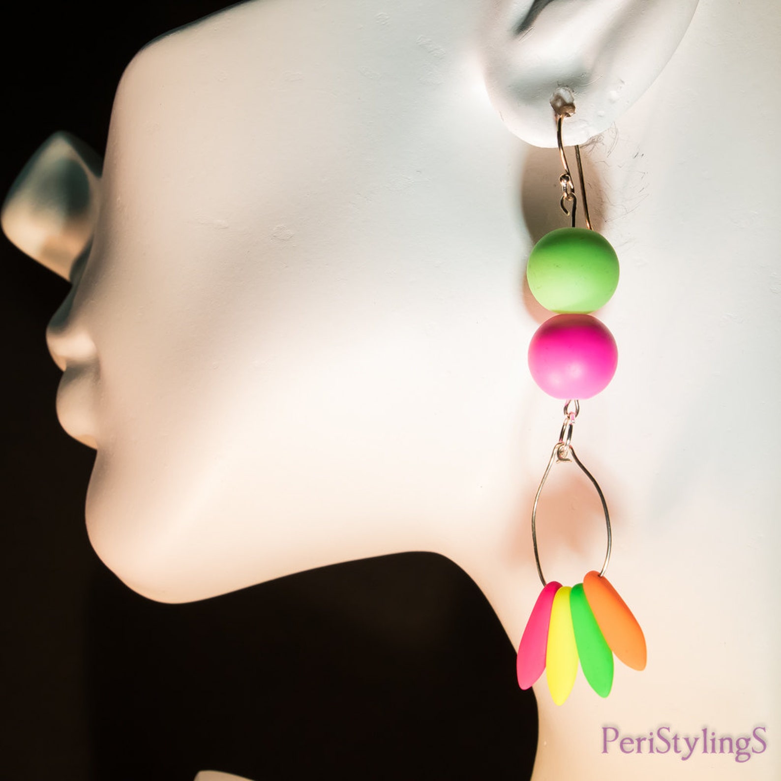 Bright Neon Funky Earringsa176 Etsy Australia