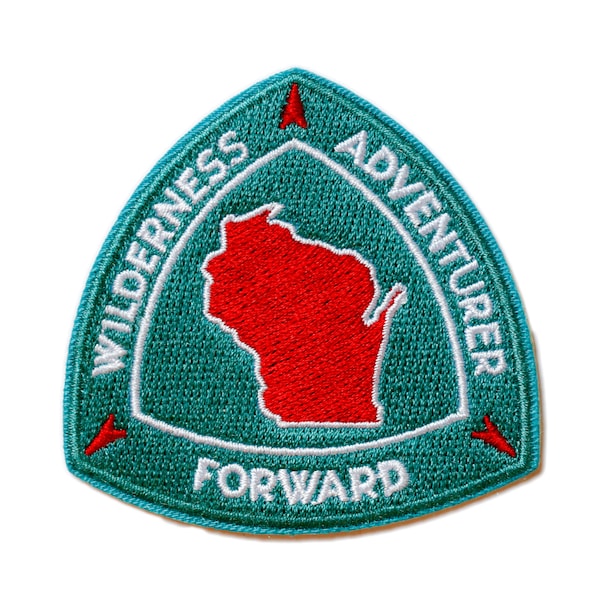 Wisconsin Wilderness Adventurer Patch, 2.5" Iron-On Patch