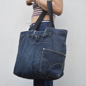 Denim Tote,eco Friendly, Recycled Jeans Bag, Denim Bag, Handbag, Modern ...