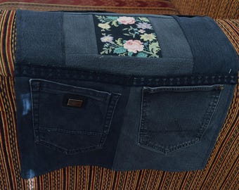 Sofa organizer, remote control holder handmade of denim, Convenient and practical,Gift for Hosts,Usefull Gift for Family