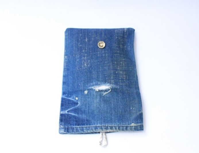 Recycled denim pouch denim pouch denim clutch jeansbag Etsy
