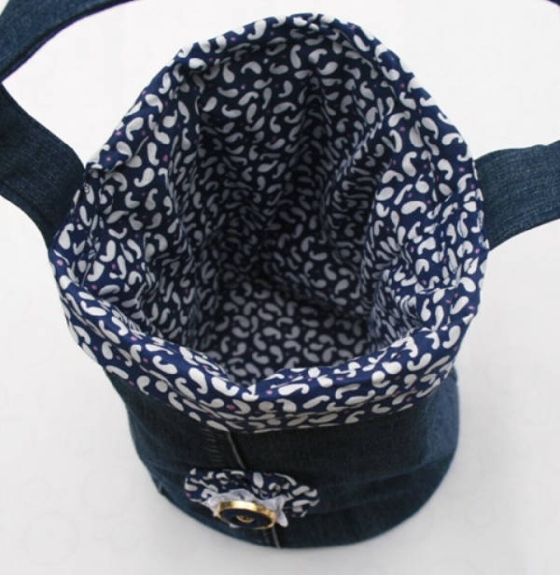 Denim Storage Basket, Useful Gift Organizer, Fabric Container, Jeans