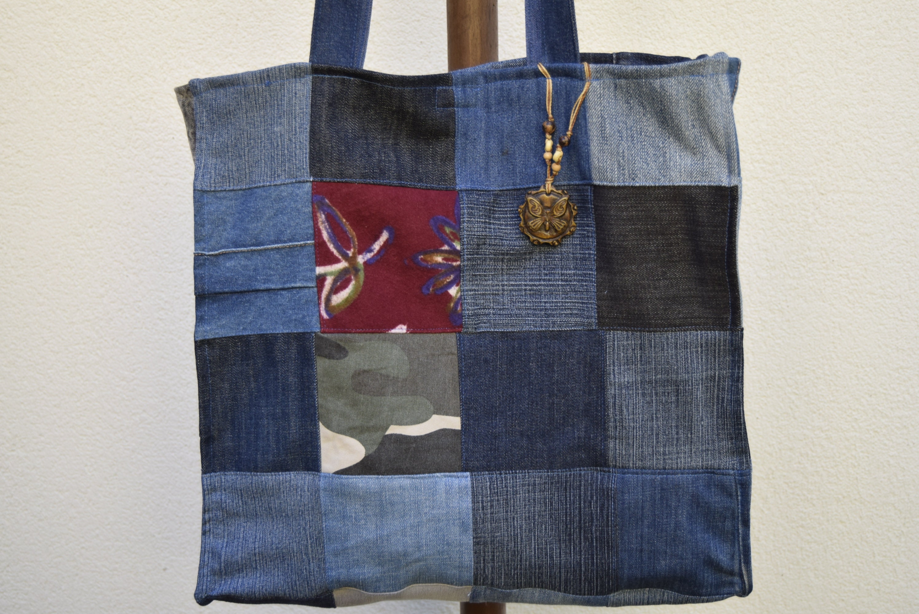 Sac à Main Patchwork Zéro Déchet En Jean Recyclé - Fait Main, Unique Et écolo !