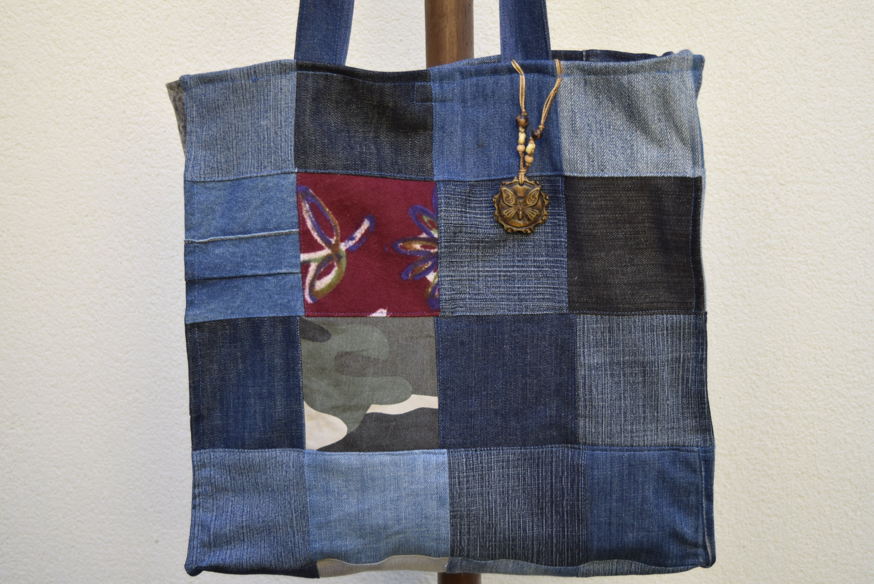 Patchwork Denim Bag,upcycled Denim Tote Bag,summer Denim Bag,slouchy ...