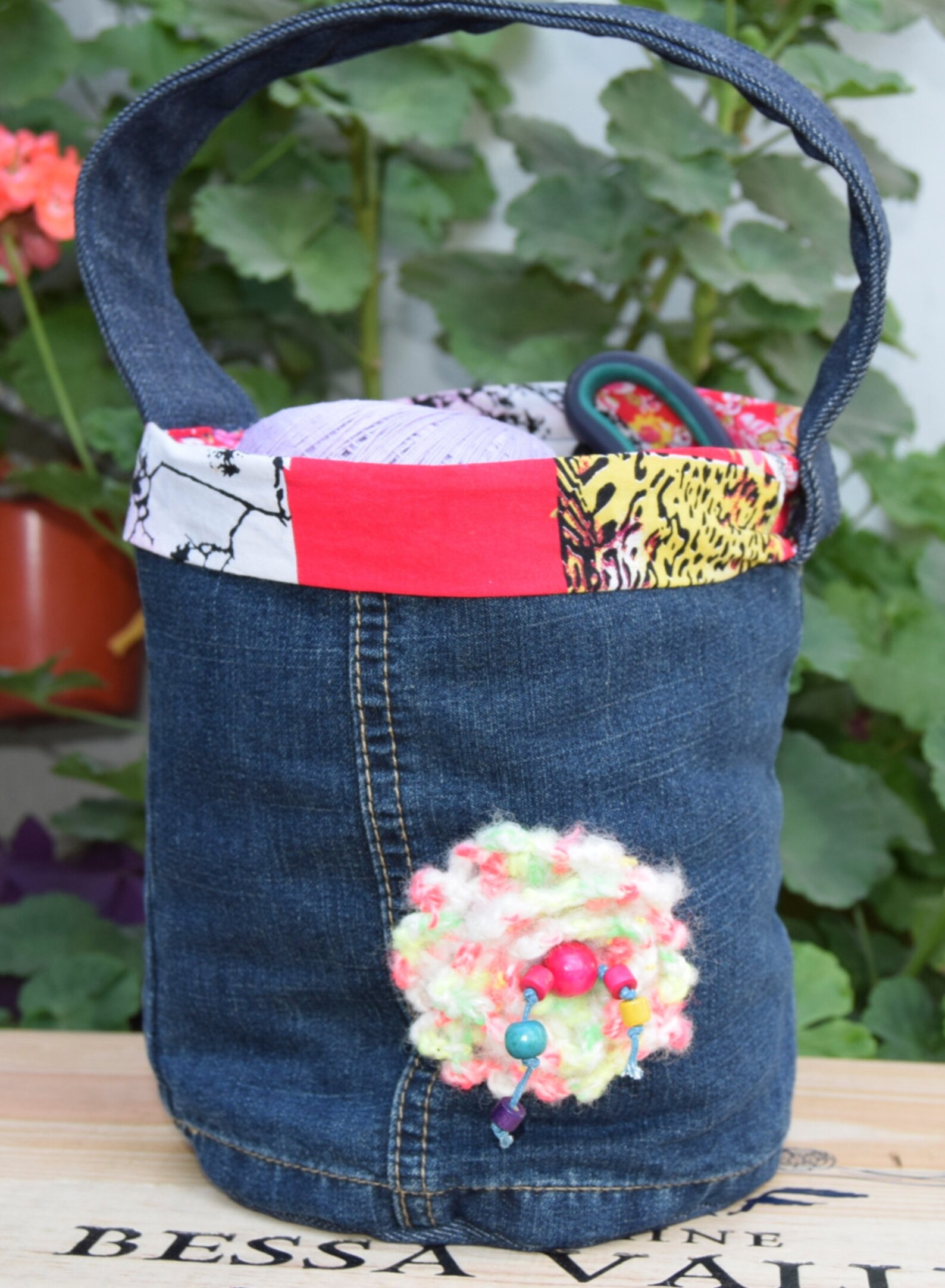 Denim Storage Basket, Useful Gift Organizer, Fabric Container, Jeans