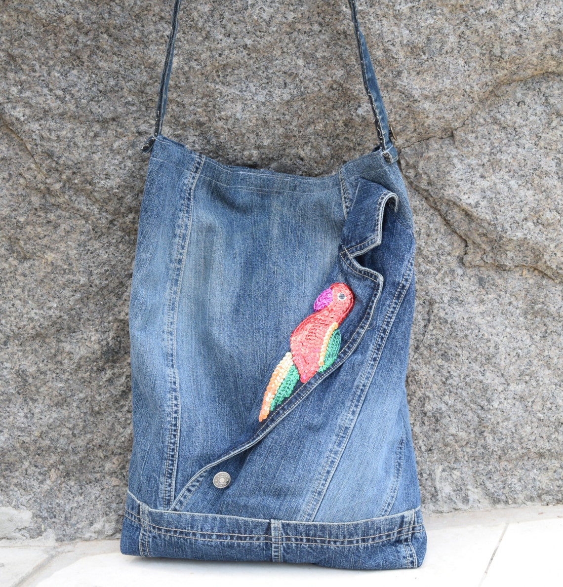 Denim Crossbody Bag, Denim Handbag,summer Tote,shopping Bag, Denim ...