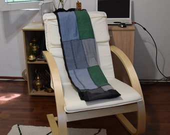 Yusk chair cover, patchwork armchair cover, handmade,Removeable, Armchair Covers,denim rectangle pieces,Slip Cover