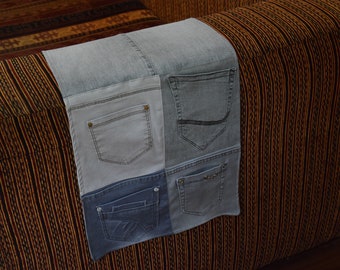 Sofa organizer, remote control holder handmade of denim, Convenient and practical,Gift for Hosts,Usefull Gift for Family