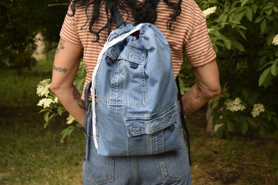 Denim backpack,Hipster backpack,Women backpack,backpack for teenagers,medium size backpack,Blue denim,Urban backpack,backpack for every day