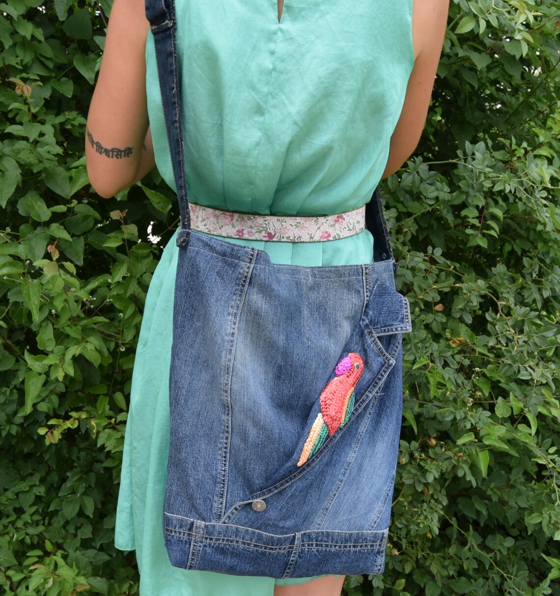 Denim Crossbody Bag, Denim Handbag,summer Bag, Denim