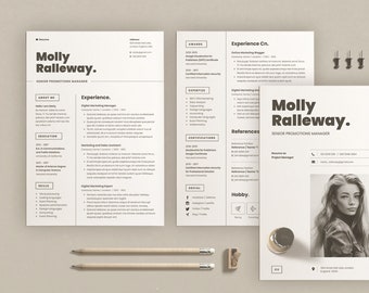 Resume Template | Professional Resume Template for Word & Pages, Clean CV Template | Resume and Cover Letter Template | Cv for Word |  Cv