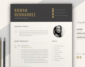 Resume / Resume Template | Resume Template Word | Cv Template | Resume Template Teacher | Cv Template Professional | Cv Template with photo