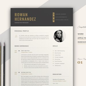 Resume / Resume Template Resume Template Word Cv Template Resume Template Teacher Cv Template Professional Cv Template with photo image 1