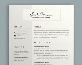 Resume Template Word / Resume | Resume Template | Instant Download | Resume Word | 2 page | Cv | Cv template | Word Resume | Teacher Resume