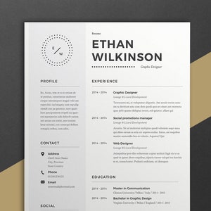 Resume Template / Word Cv | Clean Resume | Professional CV | Teacher Resume | Instant Download