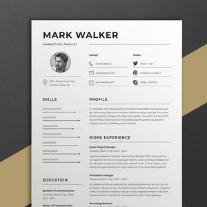 Resume Template | Cv | Resume  | Word Resume | Cv Design | Clean Resume | Instant download | Teacher Resume