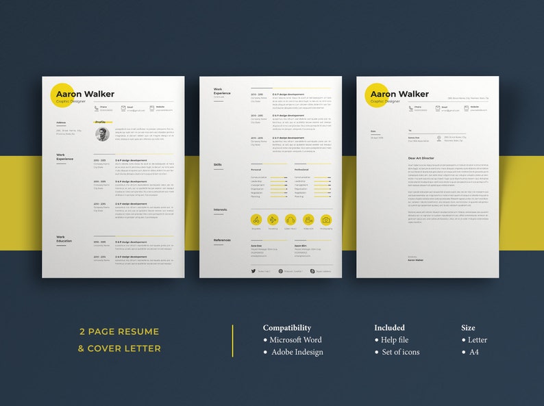 Modern Resume Template Resume Template Resume Template Word Resume Cv Template Instant download Cv Cv Resume Resume Word image 6