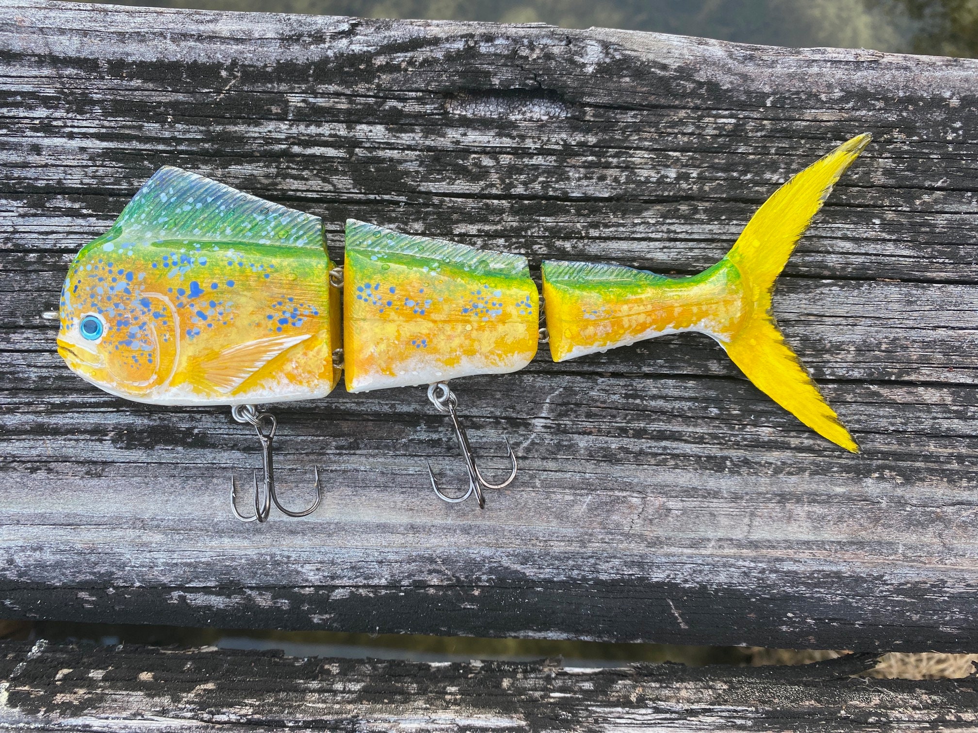 Hand Carved/made Mahi Mahi Swim Bait Fishing Lure - Etsy Hand Carved/made Mahi Mahi Swim Bait Fishing Lure - Etsy