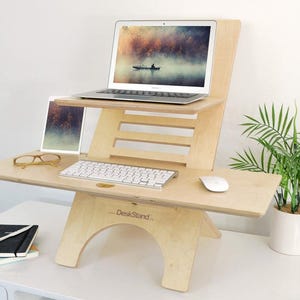 The Original DeskStand ™ Standing Desk, Laptop Stand, Adjustable Standing Desk, Sit Stand Desk, Standing Workstation Desk for Home Office image 1