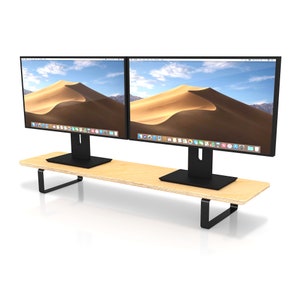 Table Shelf Ergonomic Dual Monitor Riser or Laptop Stand