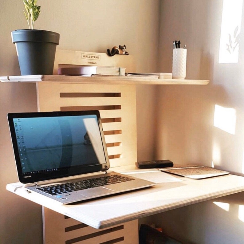 WallStand Standing Desk Wall Mounted Ergonomic Office With Etsy
