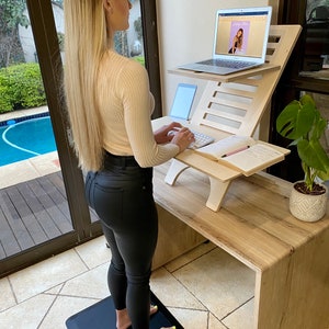 The Original DeskStand ™ Standing Desk, Laptop Stand, Adjustable Standing Desk, Sit Stand Desk, Standing Workstation Desk for Home Office image 5