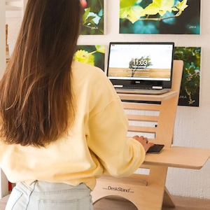 The Original DeskStand ™ Standing Desk, Laptop Stand, Adjustable Standing Desk, Sit Stand Desk, Standing Workstation Desk for Home Office image 9