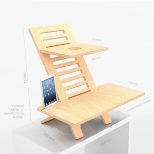 The Original DeskStand ™ Standing Desk, Laptop Stand, Adjustable Standing Desk, Sit Stand Desk, Standing Workstation Desk for Home Office image 2