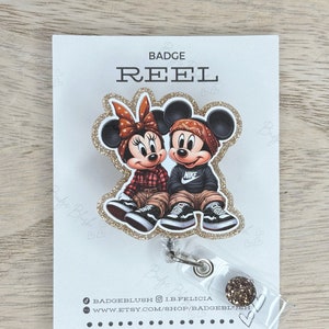 Mickey Mouse Badge Reel, Mouse Badge, Minnie Badge Reel, Badge Reel, Mickey Badge Reel, ID holder badge