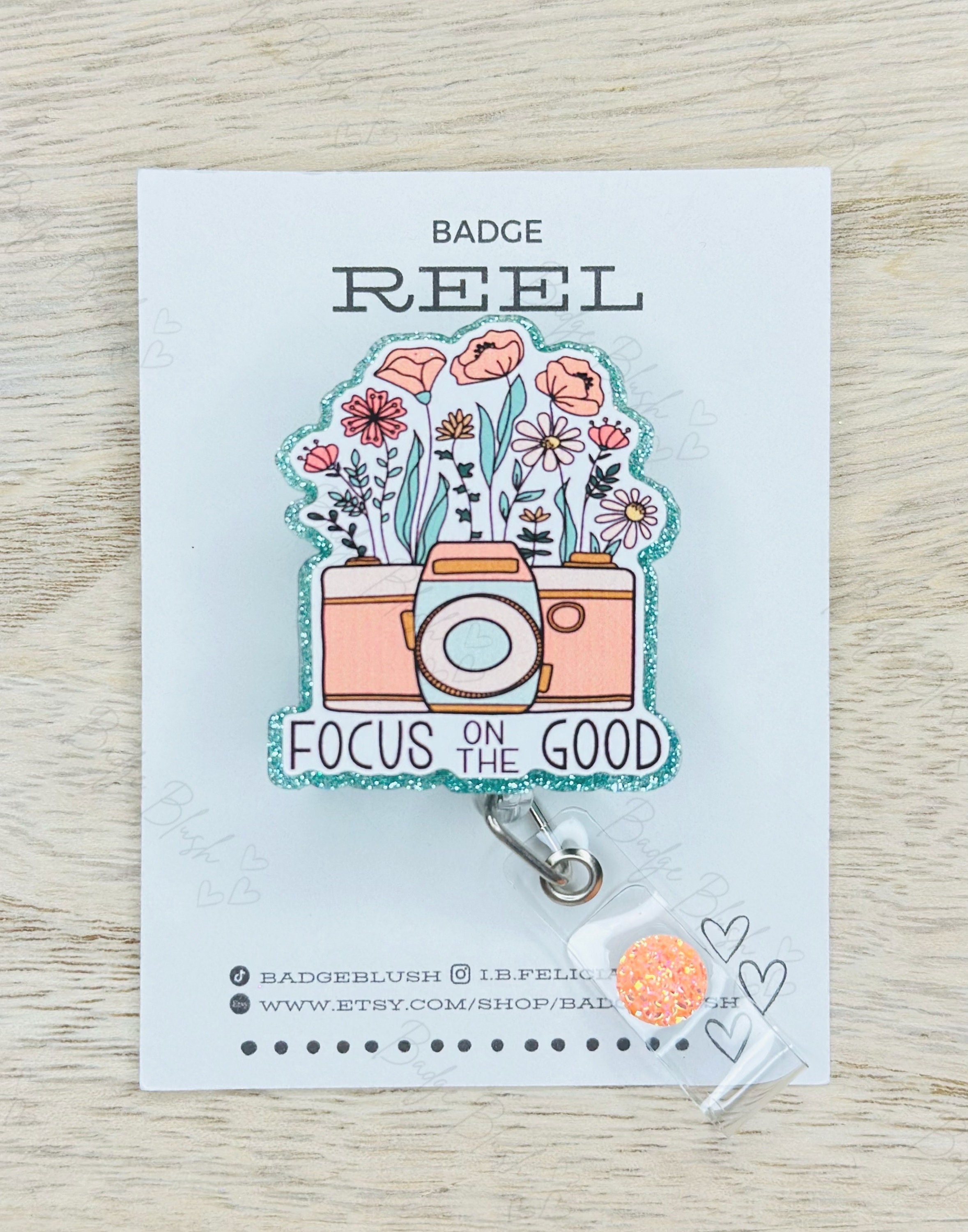 Focus on the Good Badge Reel, Inspirational Badge Reel, Camera Badge Reel,  Badge Reel, Photography Badge Reel