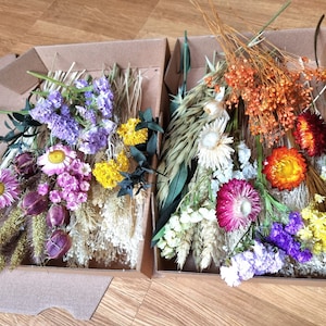 Spring Summer dried flowers kit dry flower box Ideas for crafting DIY flower wreath make your bouquet wreath gift idea