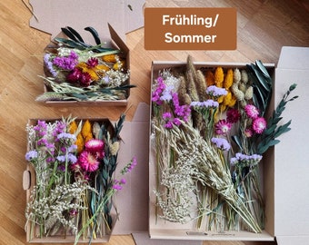 DIY dried flowers set, Spring summer decoration, Ideas for crafting, DIY flower kit flower bouquet, Door hanging wreath, Table decor