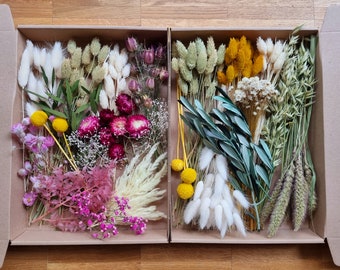MIX DIY Trockenblumen Set in verschiedenen Farben DIY-Trockenblumenstrauß zum Basteln Tischdeko zur Taufe lugurus pampasgras nachhaltig