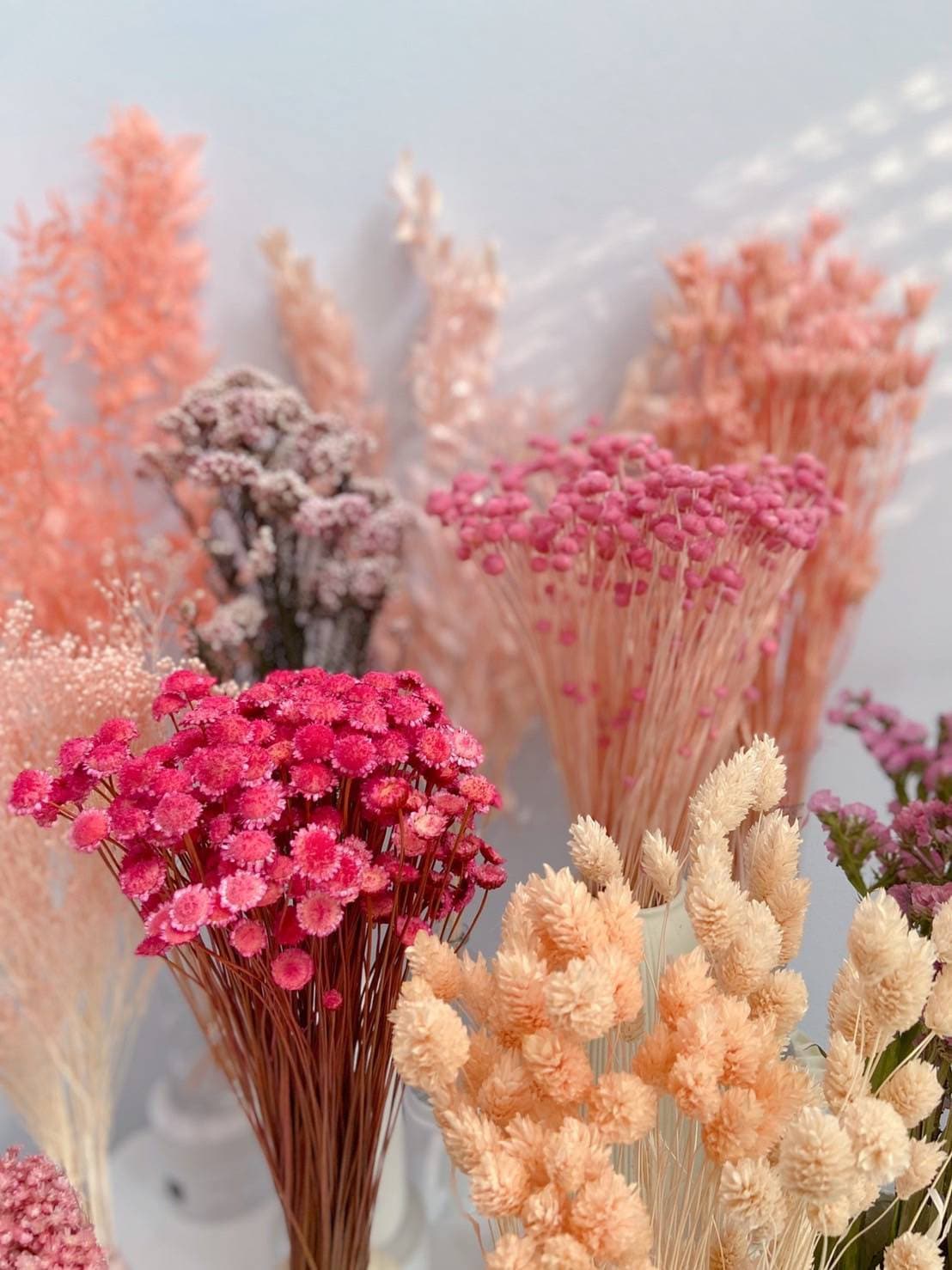 punvane Dried Flowers, Pink Dried Flowers Bouquet, 40 Natural Dried  Flowers, Aesthetic Dry Flowers for Decoration.(Pink)