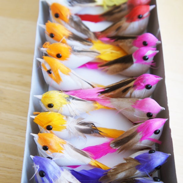 24 pcs of birds, party decoration birds, craft supply, mix colors