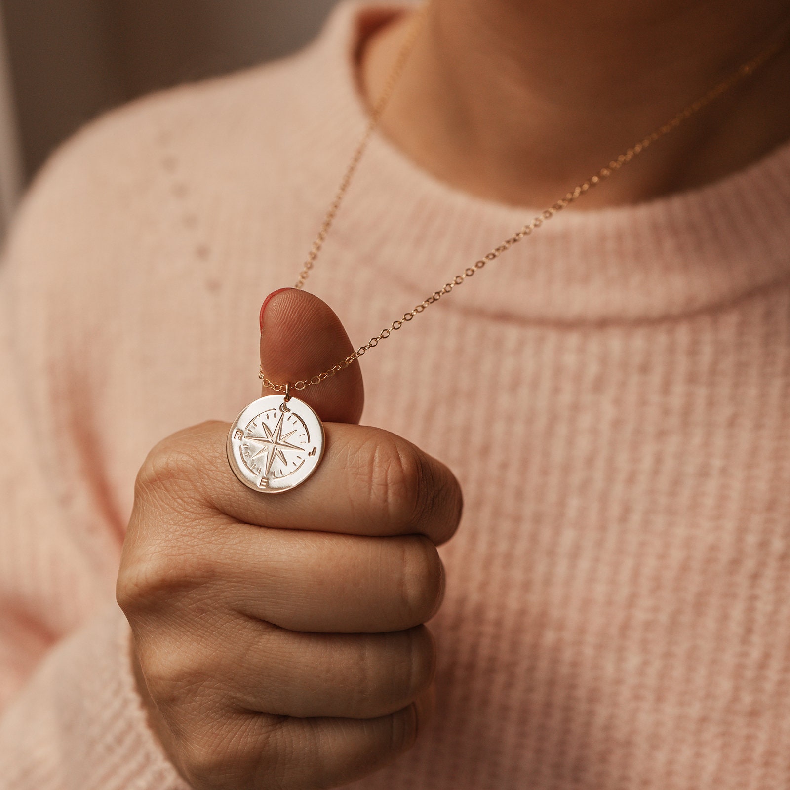 Compass Pendant/ Compass Pendant Etsy