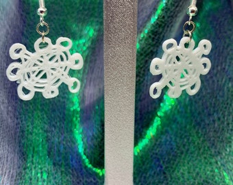 White Snowflake Earrings by Tessa K