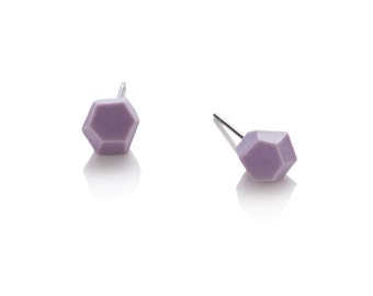 Studs geometric Porcelain Lilac