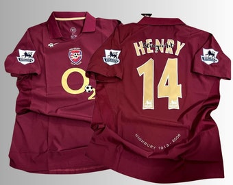 Retro 05-06 Retro Tarsenal Home Scoocer Jersey, 14 Henry Jersey, Collector's Edition Jersey, Kanoniere Red Jersey Thierry Henry Jersey