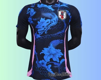 Nouveau maillot de football japonais rétro - édition spéciale dragon | Cadeau chemise de football rétro pour homme, chemise de football vintage, maillot vintage, football