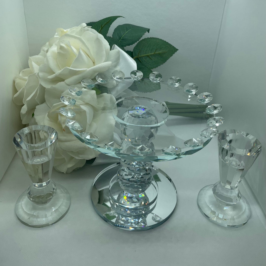 Crystal Unity Candle Holders With Sparkling Crystal Accents. 2 Etsy