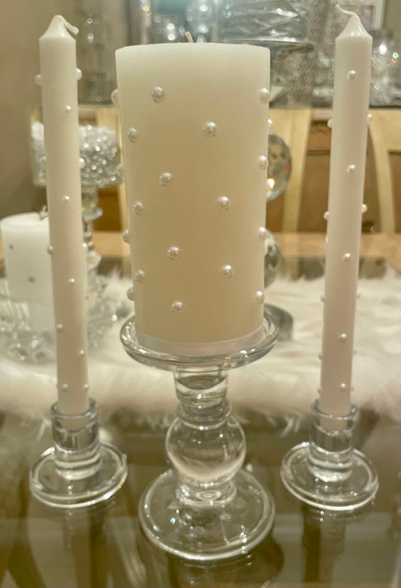Crystal Unity Candle Holders. 2 Taper and 1 Pillar Candle Etsy