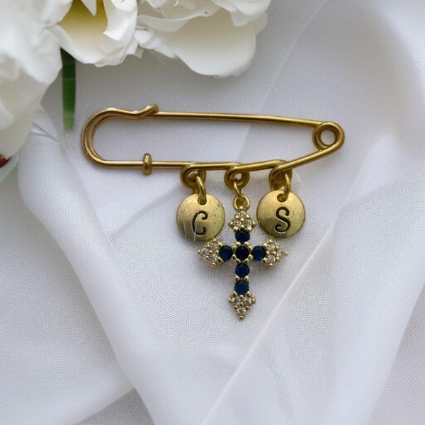 Blue Rhinestone Pin - Etsy