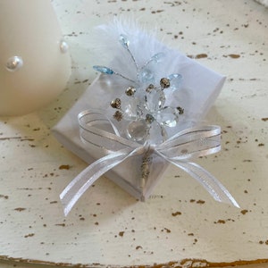 Angel Bridal Bouquet Charm. Something Blue. Bouquet Accessory, Wedding Keepsake. image 9